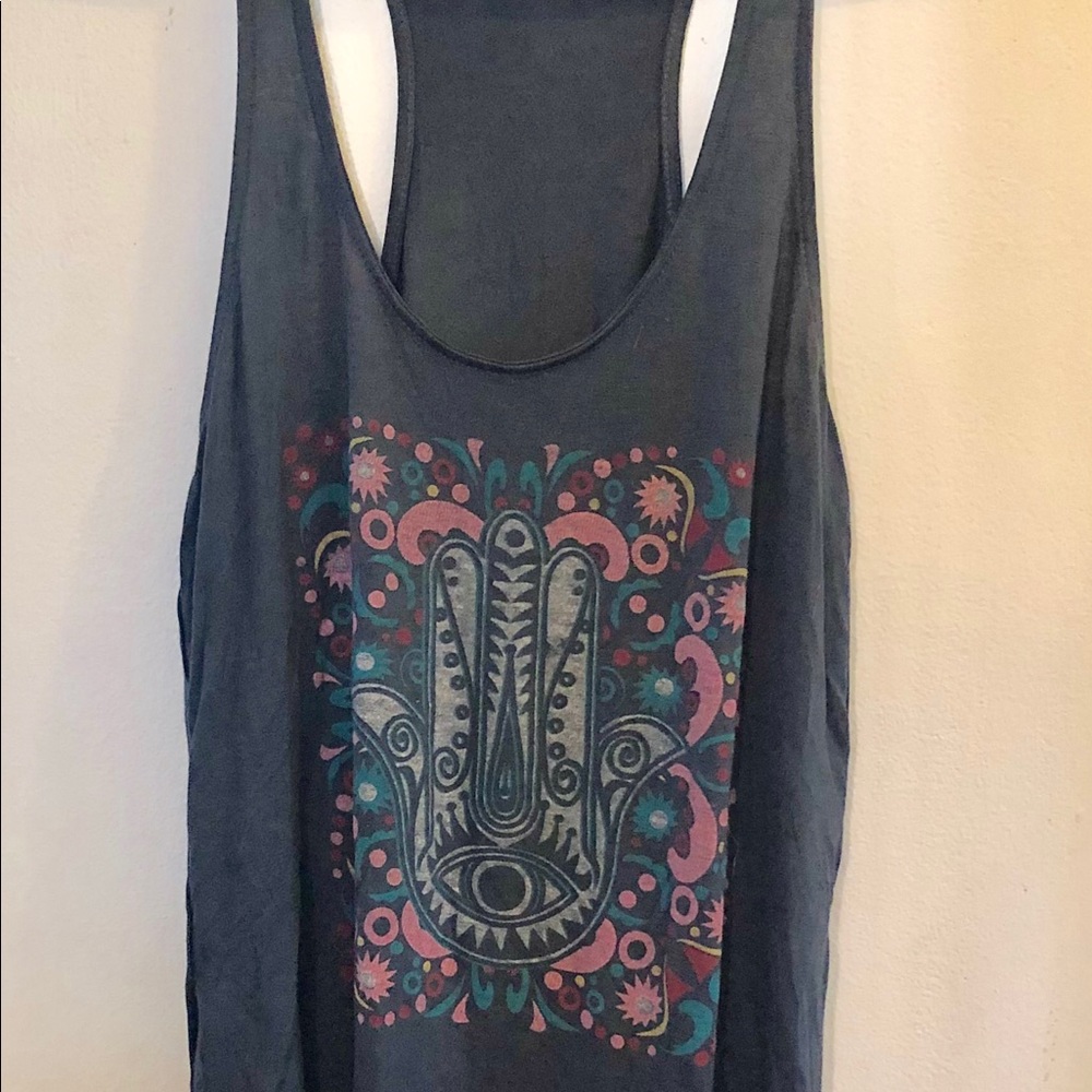 Hamsa graphic yoga top
